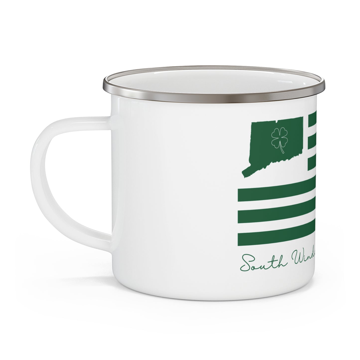 South Windsor Connecticut St. Patrick’s Day Flag Enamel Camping Mug