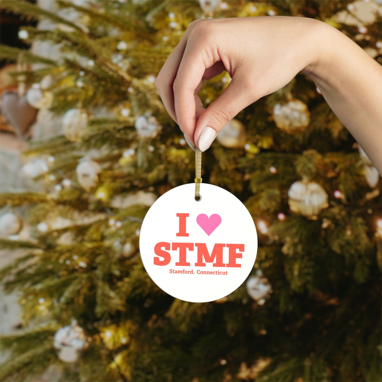I Heart STMF Glass Ornaments
