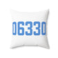 06330 Sprague Connecticut Zip Code  Spun Polyester Square Pillow