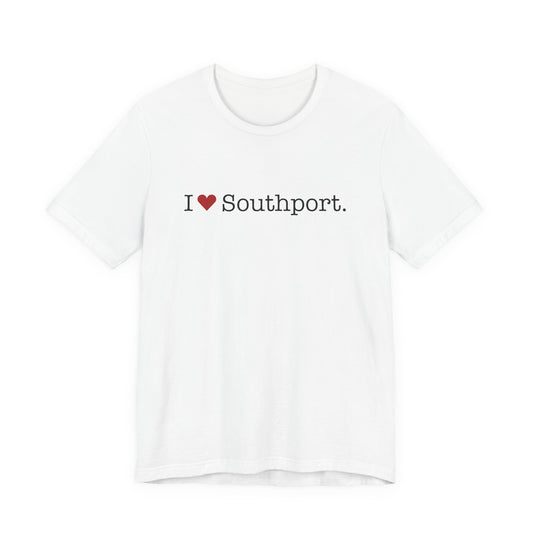 I Heart Southport. Unisex Jersey Short Sleeve T-Shirt