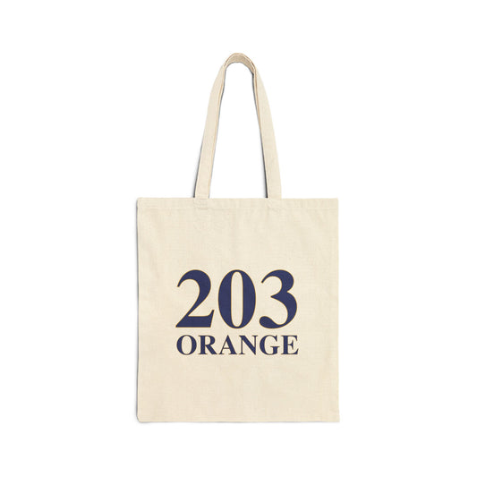 203 Orange Canvas Tote Bag