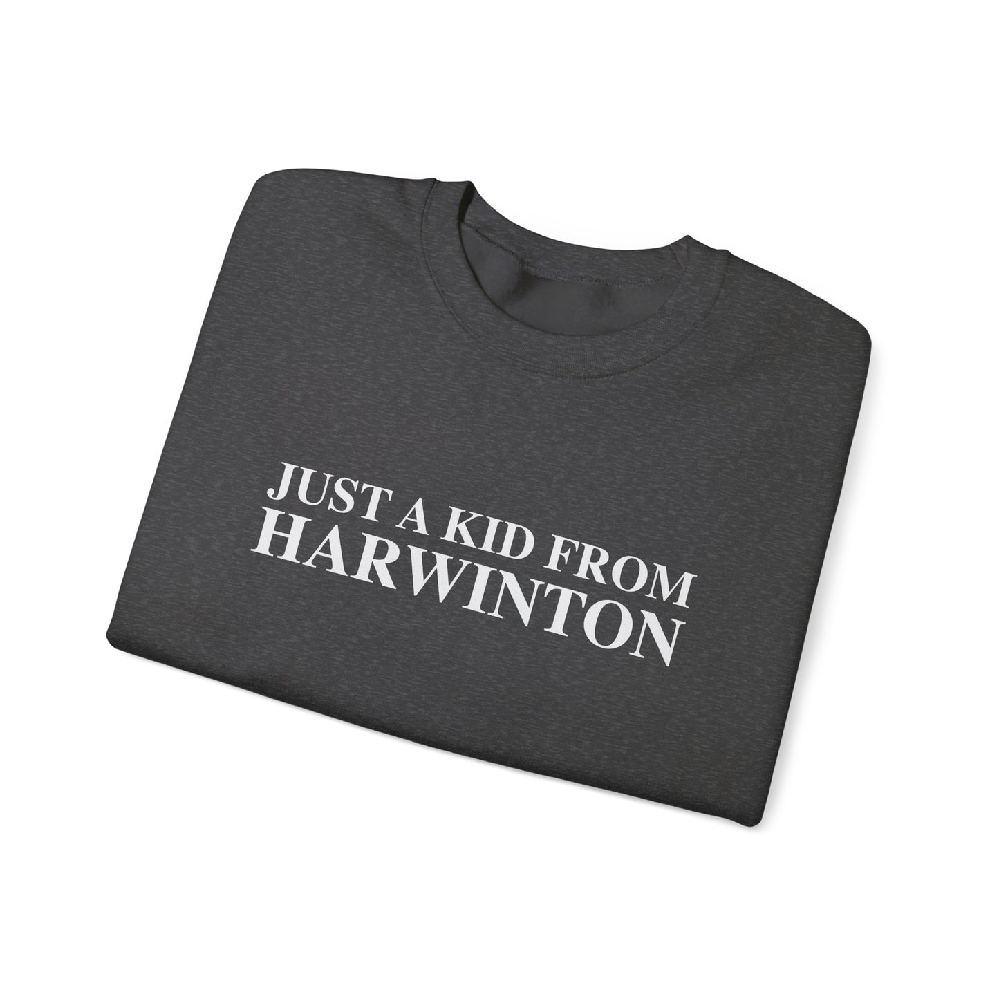 Just a kid from Harwinton Unisex Heavy Blend™ Crewneck Sweatshirt