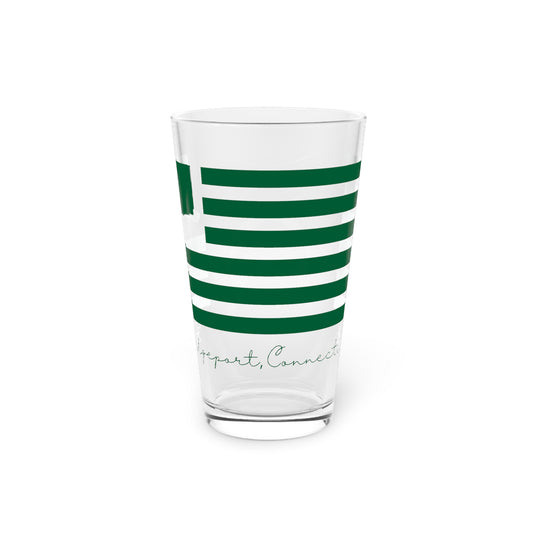 Bridgeport Connecticut St Patrick's Day Flag Pint Glass, 16oz