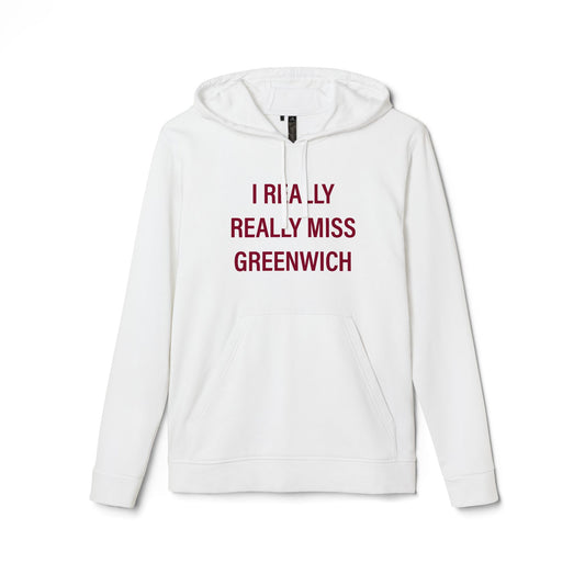 I Really Really Miss Greenwich adidas Unisex Fleece Hoodie
