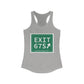 Vintage Exit 67S WCP Sign Women's Ideal Racerback Tank Top