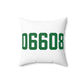 06608 Bridgeport Connecticut Zip Code Spun Polyester Square Pillow