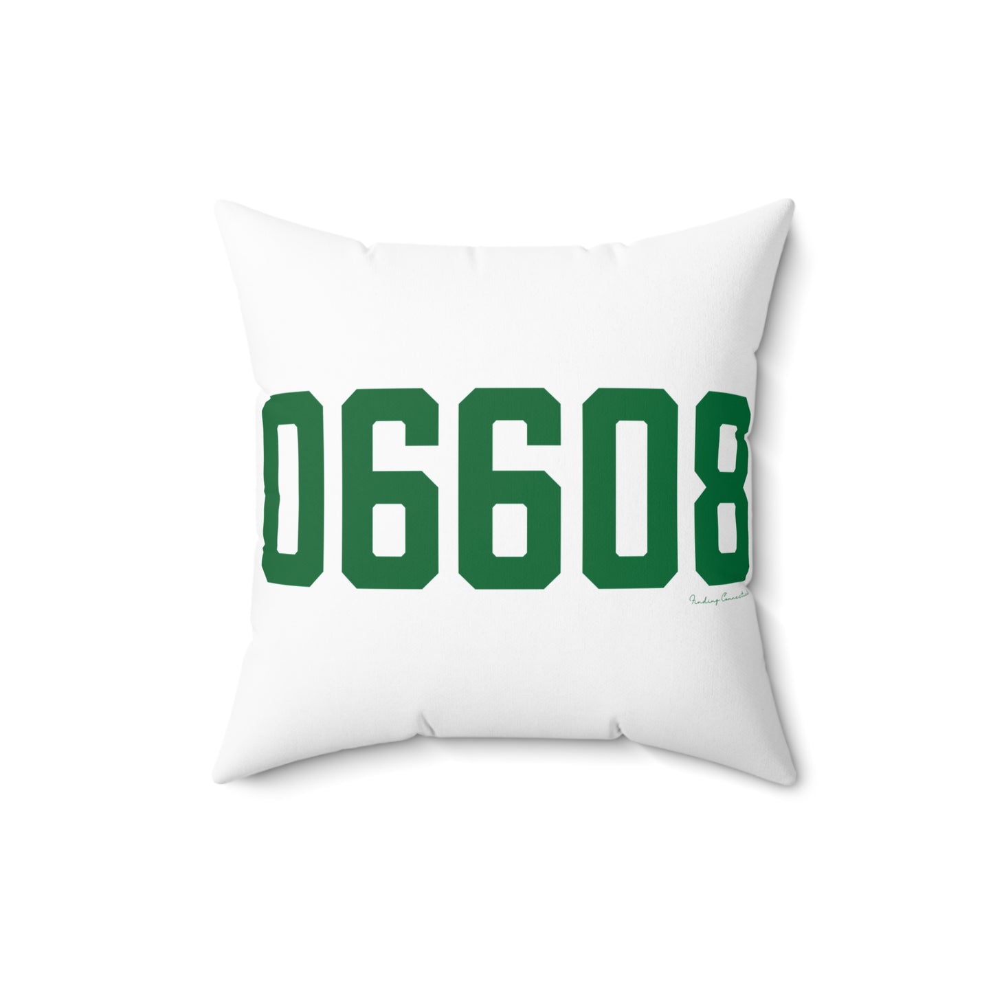 06608 Bridgeport Connecticut Zip Code Spun Polyester Square Pillow