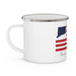 Cheshire Connecticut Flag Enamel Camping Mug