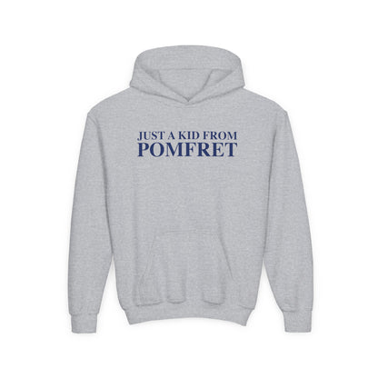Just a kid from Pomfret Youth Heavy Blend Hooded Sweatshirt