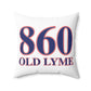 860 Old Lyme Red, White & Blue Spun Polyester Square Pillow