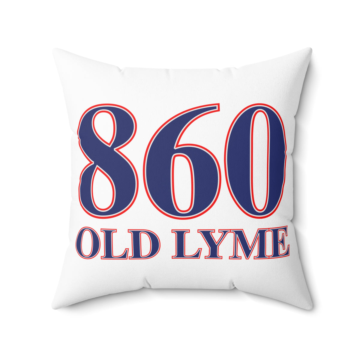 860 Old Lyme Red, White & Blue Spun Polyester Square Pillow