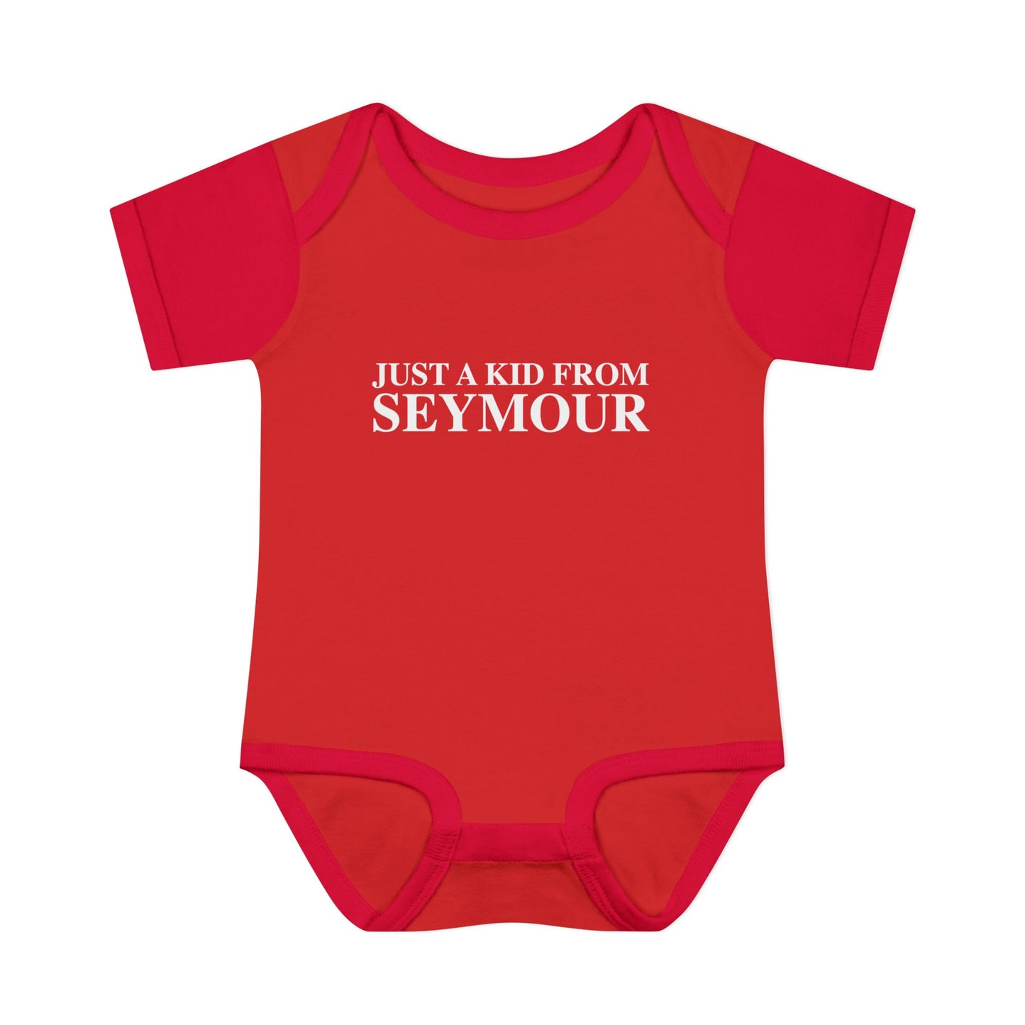 Just a kid from Seymour Infant Baby Rib Bodysuit