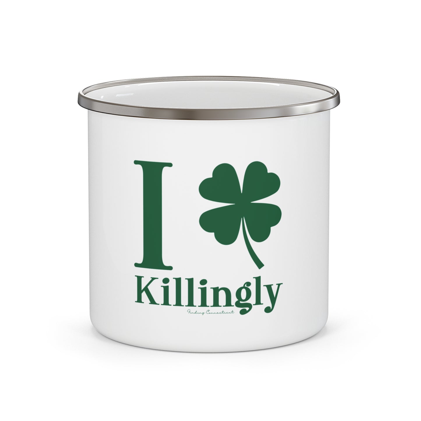 I Clover Killingly Enamel Camping Mug