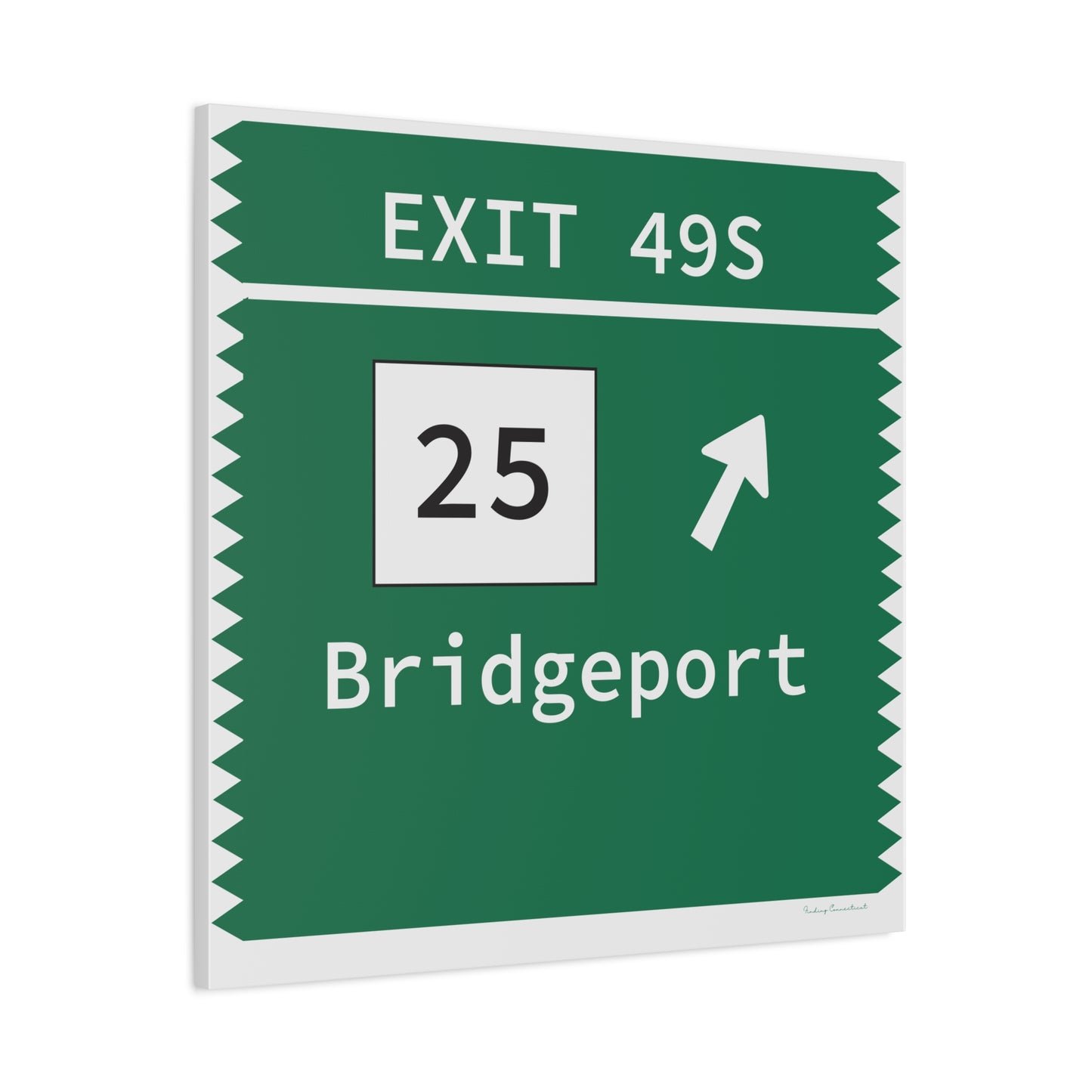 Vintage Merritt Parkway Exit 49S Sign Matte Canvas, Stretched, 1.25"