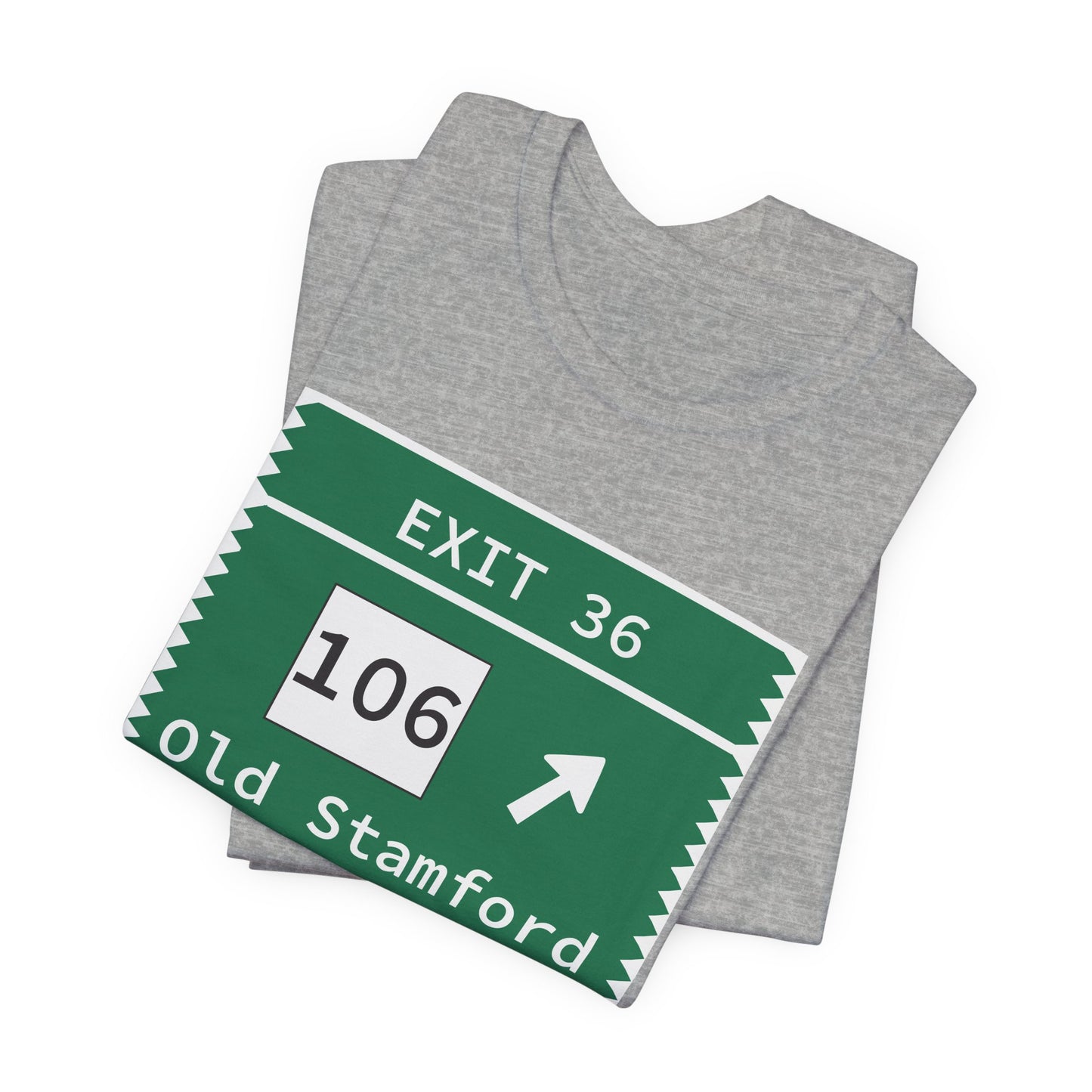 Vintage Merritt Parkway Exit 36 Sign Unisex Jersey Short Sleeve T-Shirt
