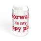 Norwalk is my Happy Place Sipper Glass, 16oz