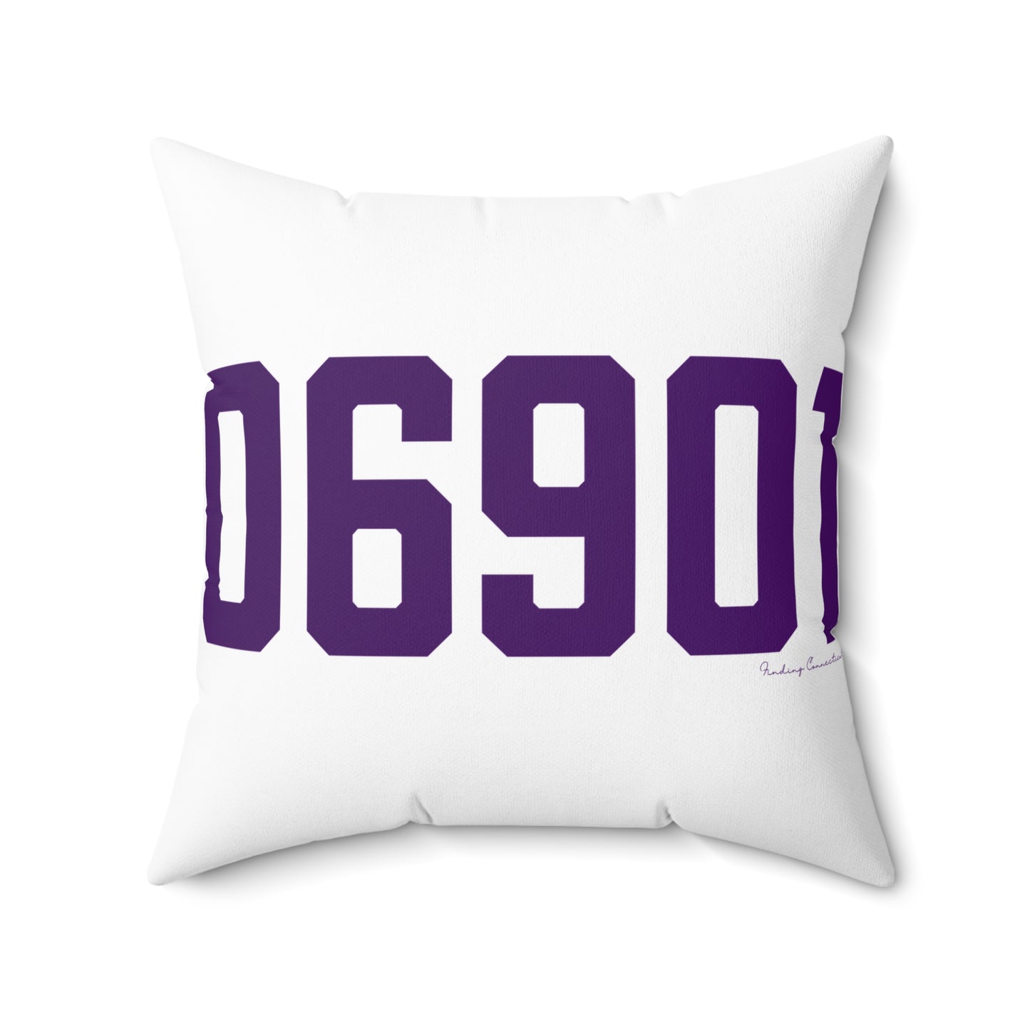 06901 Stamford Connecticut Zip Code Spun Polyester Square Pillow