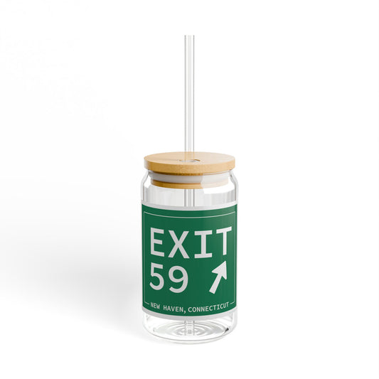 Vintage Exit 59 WCP Sign Sipper Glass, 16oz