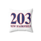 203 New FairfieldRed White & Blue Spun Polyester Square Pillow