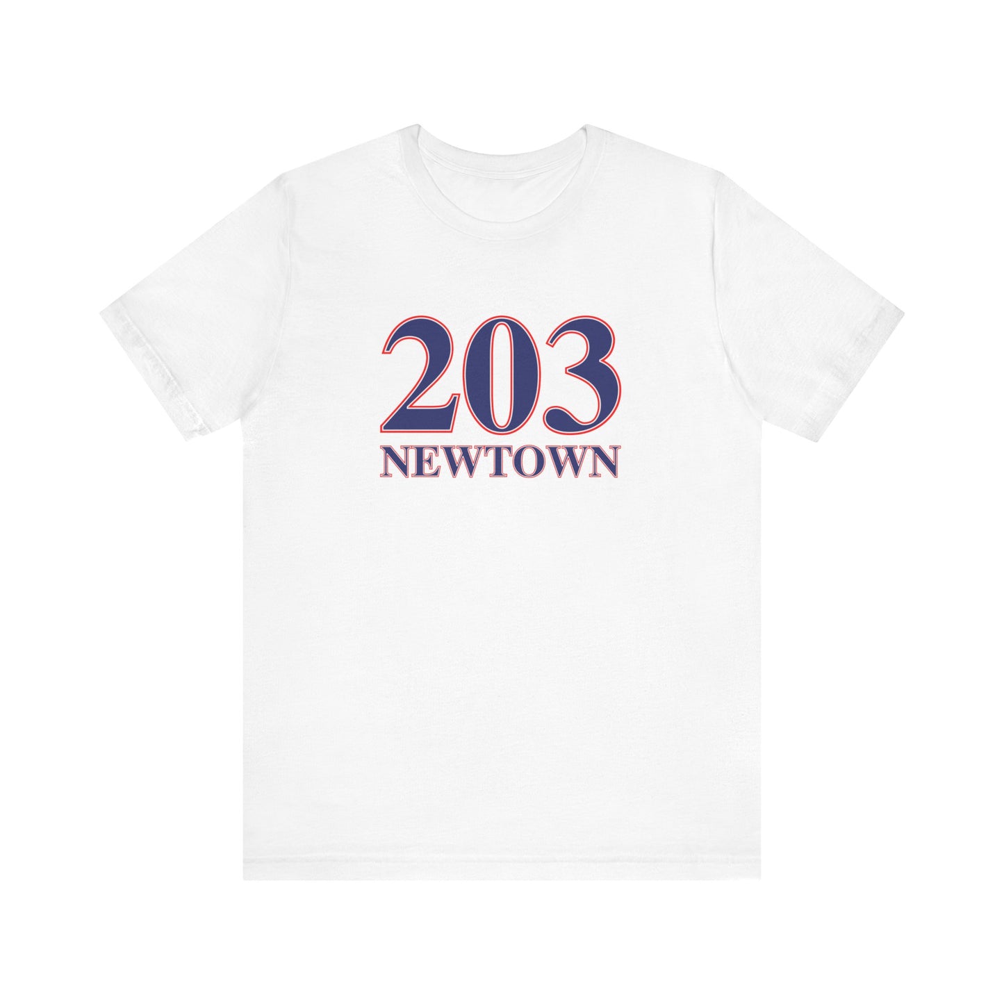 203 Newtown Red White & Blue  Unisex Jersey Short Sleeve T-Shirt