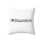 I Heart Stamford. Spun Polyester Square Pillow