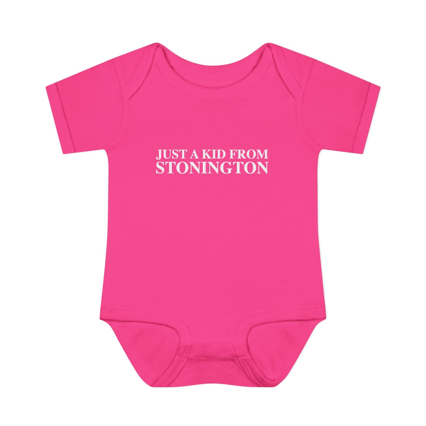 Just a kid from Stonington Infant Baby Rib Bodysuit