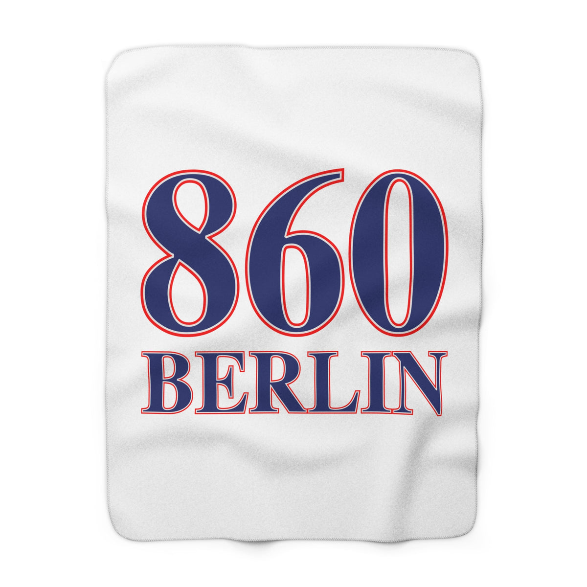 860 Berlin Red, White & Blue Sherpa Fleece Blanket