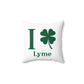 I Clover Lyme Spun Polyester Square Pillow