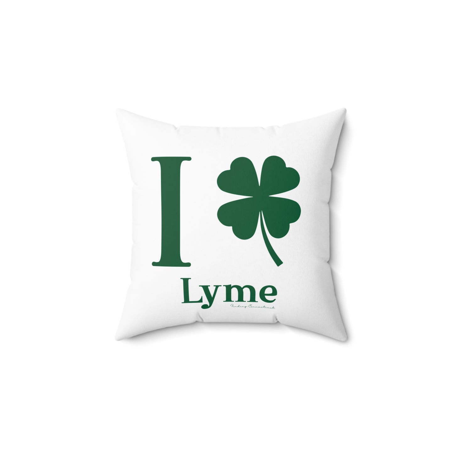 I Clover Lyme Spun Polyester Square Pillow