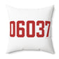 06037 Berlin Connecticut Zip Code Polyester Square Pillow
