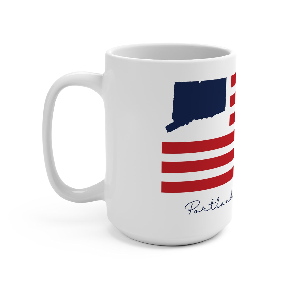 Portland Connecticut Connecticut Flag Mug 15oz