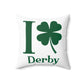 I Clover Derby Spun Polyester Square Pillow
