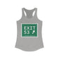 Vintage Exit 53  Merritt Parkway Sign Women's Ideal Racerback Tank Top