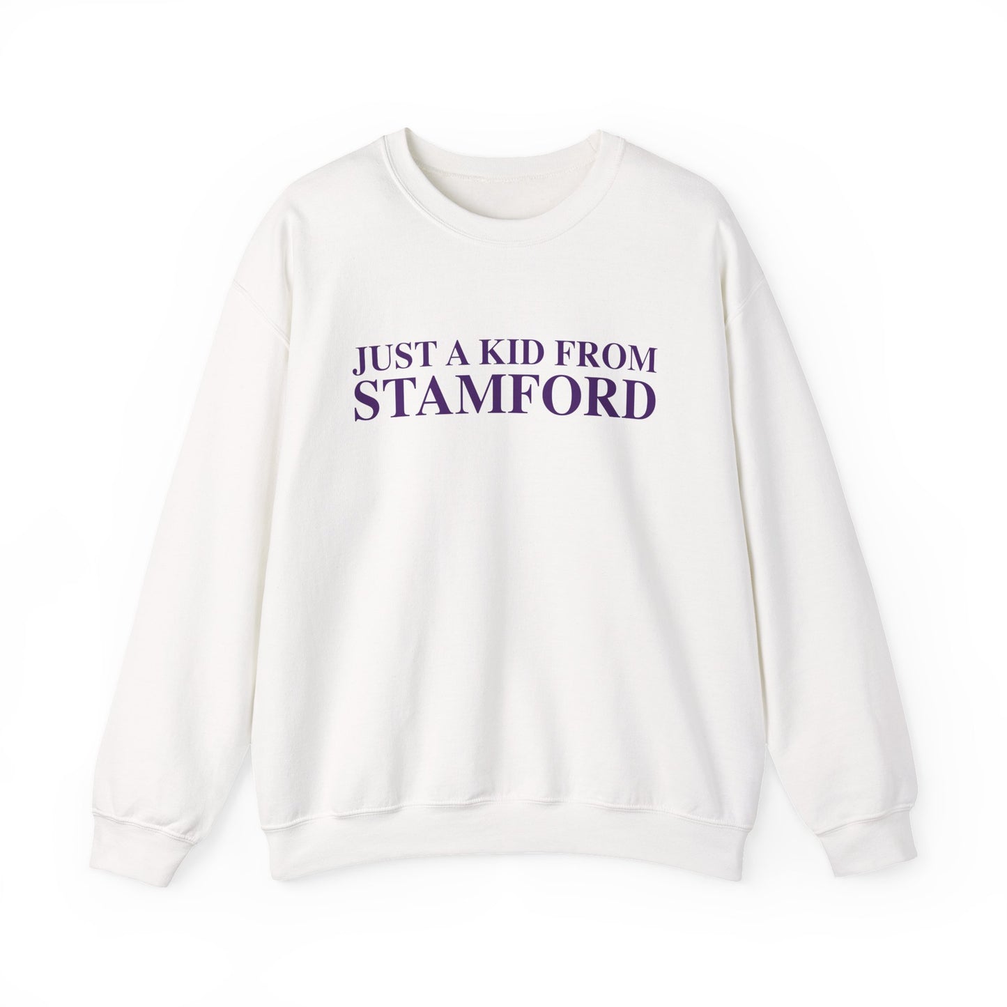 Just a kid from Stamford Unisex Heavy Blend™ Crewneck Sweatshirt
