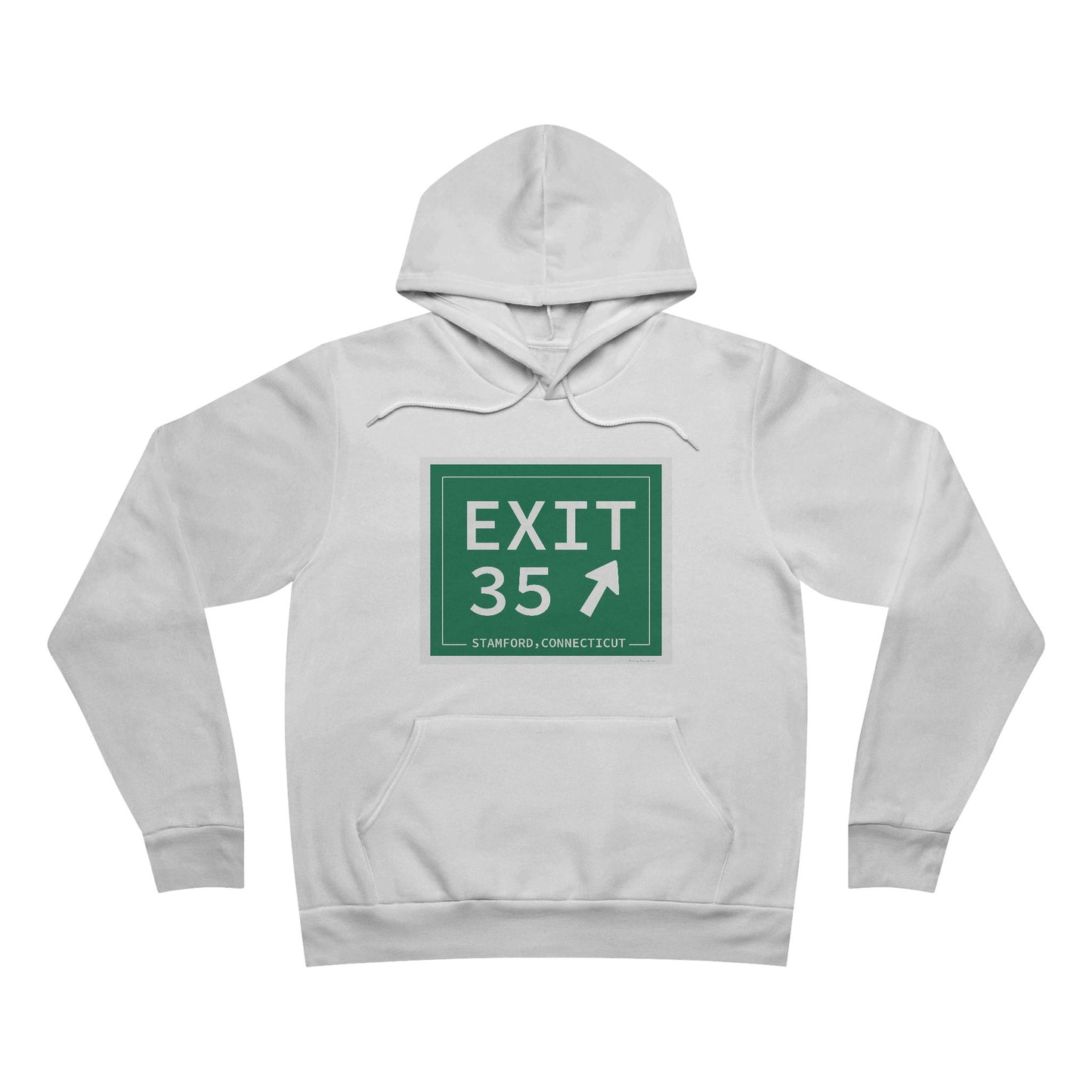 Vintage Exit 35 Merritt Parkway Sign Unisex Sponge Fleece Pullover Hoodie