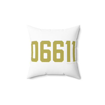 06611 Trumbull Connecticut Zip Code Spun Polyester Square Pillow