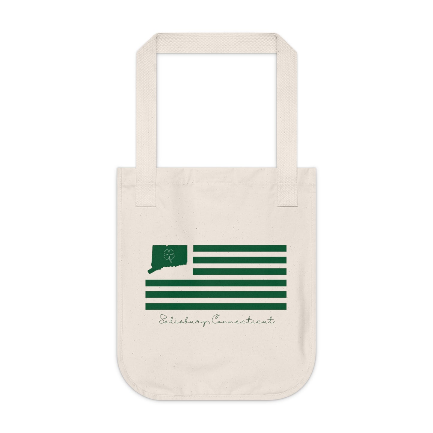 Salisbury Connecticut St. Patrick’s Day Flag Organic Canvas Tote Bag