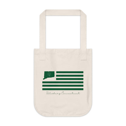 Salisbury Connecticut St. Patrick’s Day Flag Organic Canvas Tote Bag