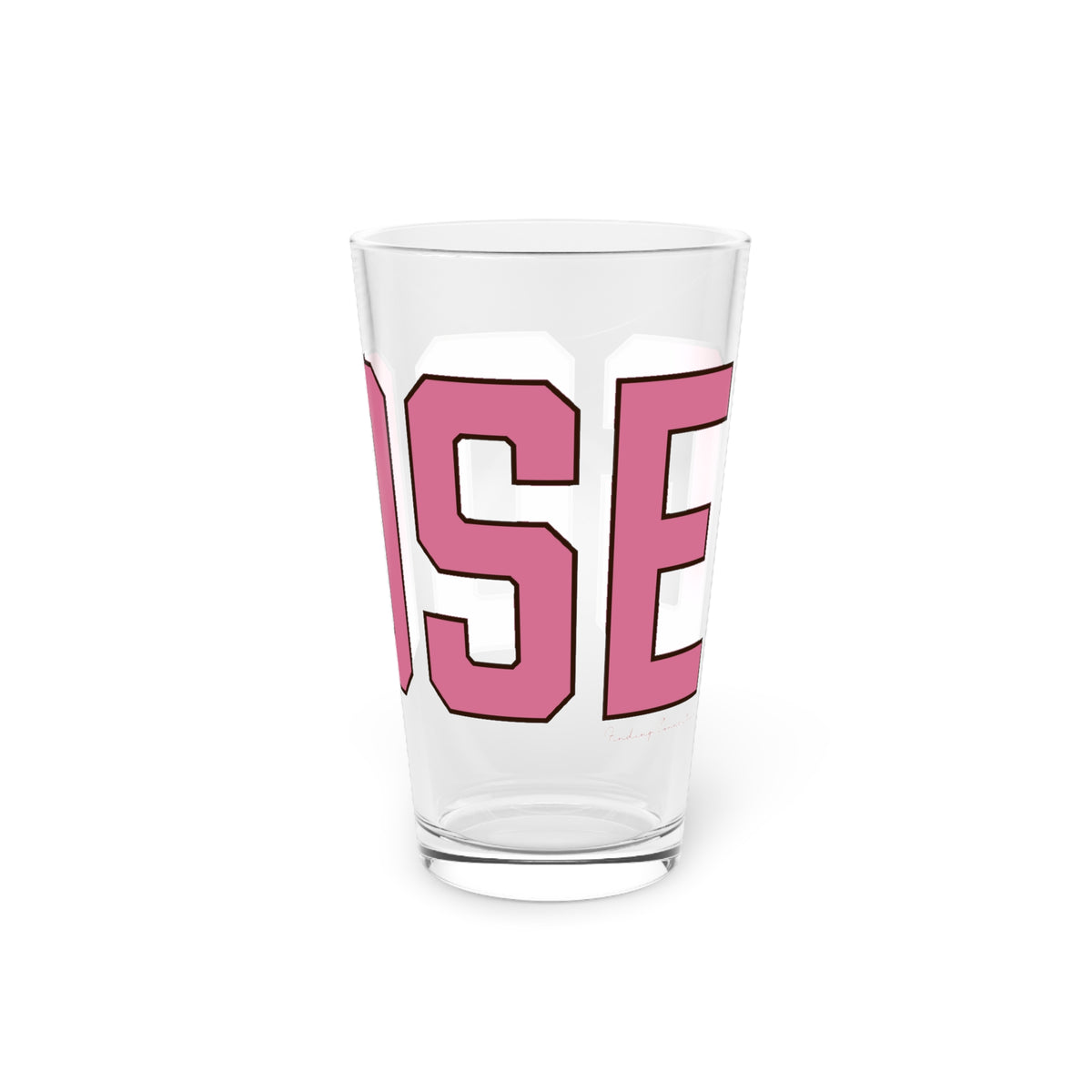 Goose Zip Code Pink & Black Pint Glass, 16oz