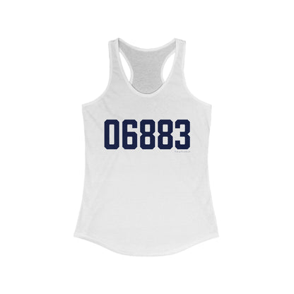 06883 Weston Connecticut Zip Code Women's Ideal Racerback Tank Top
