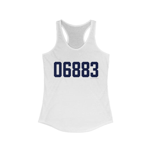 06883 Weston Connecticut Zip Code Women's Ideal Racerback Tank Top