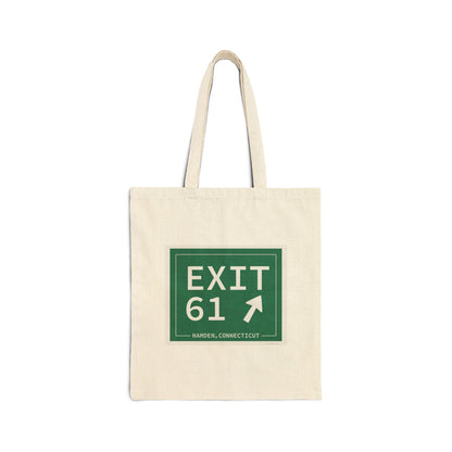 Vintage Exit 61 WCP Sign Cotton Canvas Tote Bag