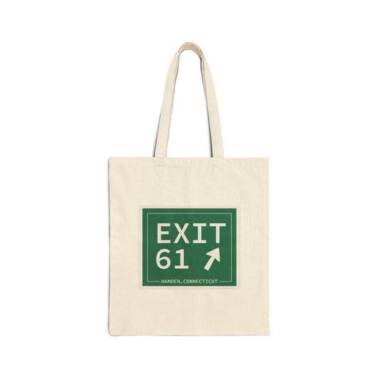 Vintage Exit 61 WCP Sign Cotton Canvas Tote Bag