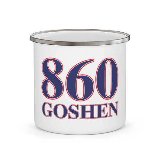Goshen Red, White & Blue Enamel Camping Mug