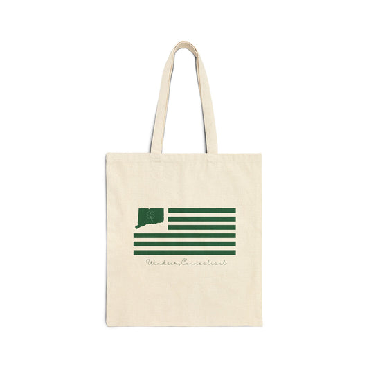 Windsor Connecticut St. Patrick’s Day Flag Cotton Canvas Tote Bag