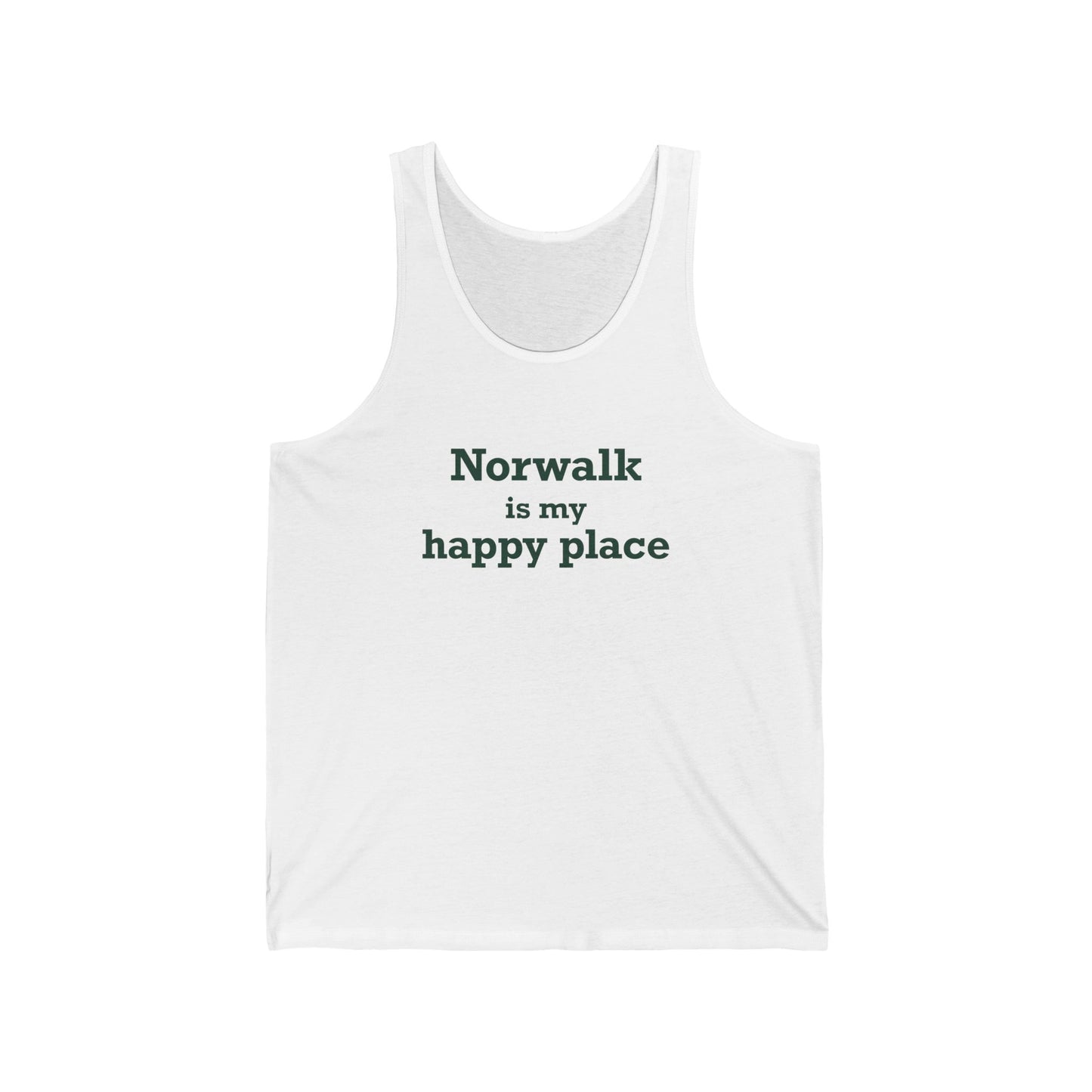 Norwalk is my Happy Place Unisex Jersey Tank Top