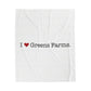 I Heart Greens Farms. Velveteen Plush Blanket
