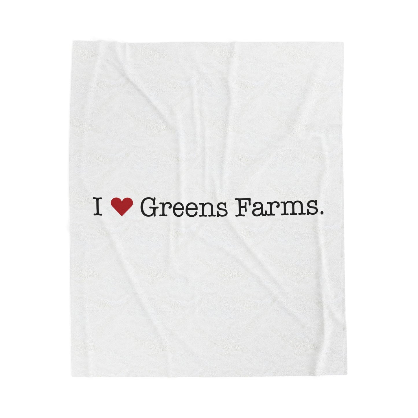 I Heart Greens Farms. Velveteen Plush Blanket