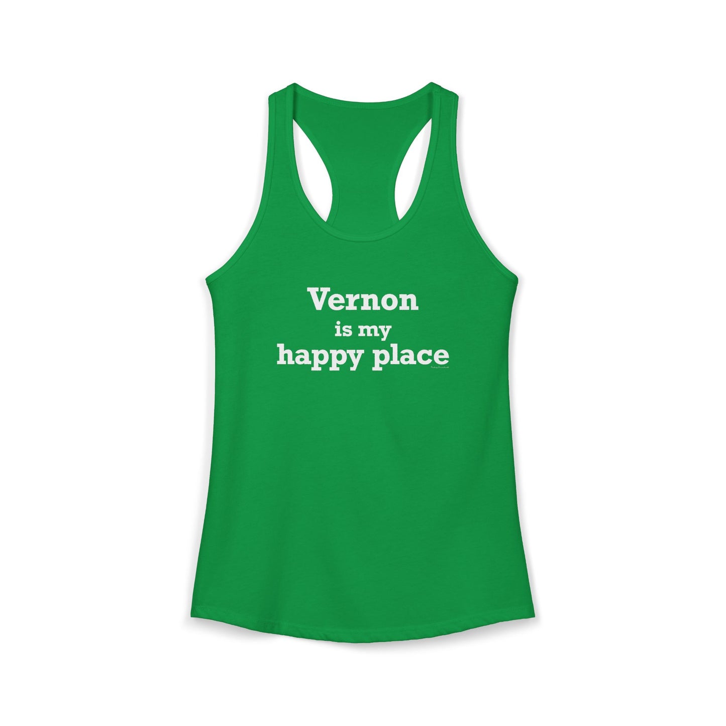 Vernon is My Happy Place Women's Ideal Racerback Tank Top