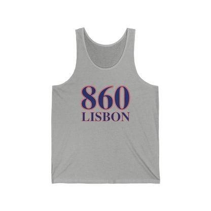 860 Lisbon Red White & Blue Unisex Jersey Tank Top
